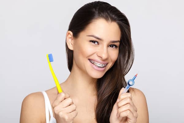 Young woman with white teeth smiling